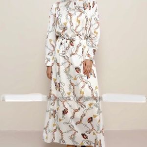 Long Sleeves maxi dress with belt